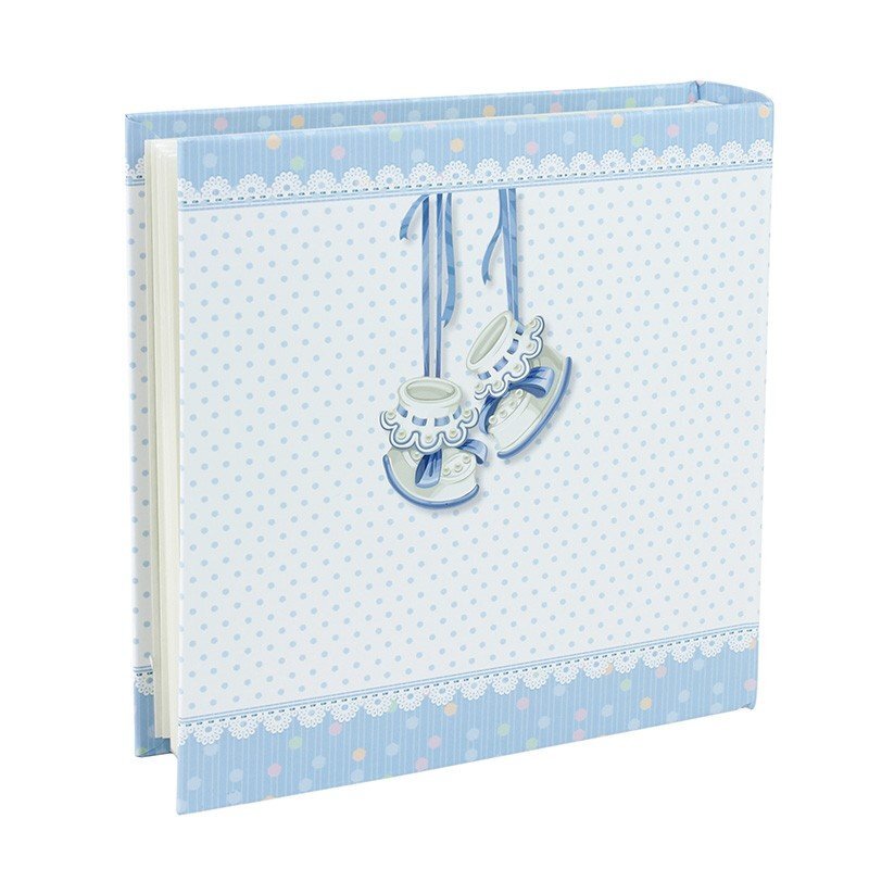Procart Album foto baby milo personalizabil 200 poze format 10x15 cm cutie culoare albastru
