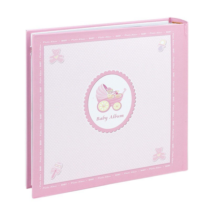 Procart Album foto baby personalizabil 200 poze 10x15 amprente bebelus cutie culoare roz