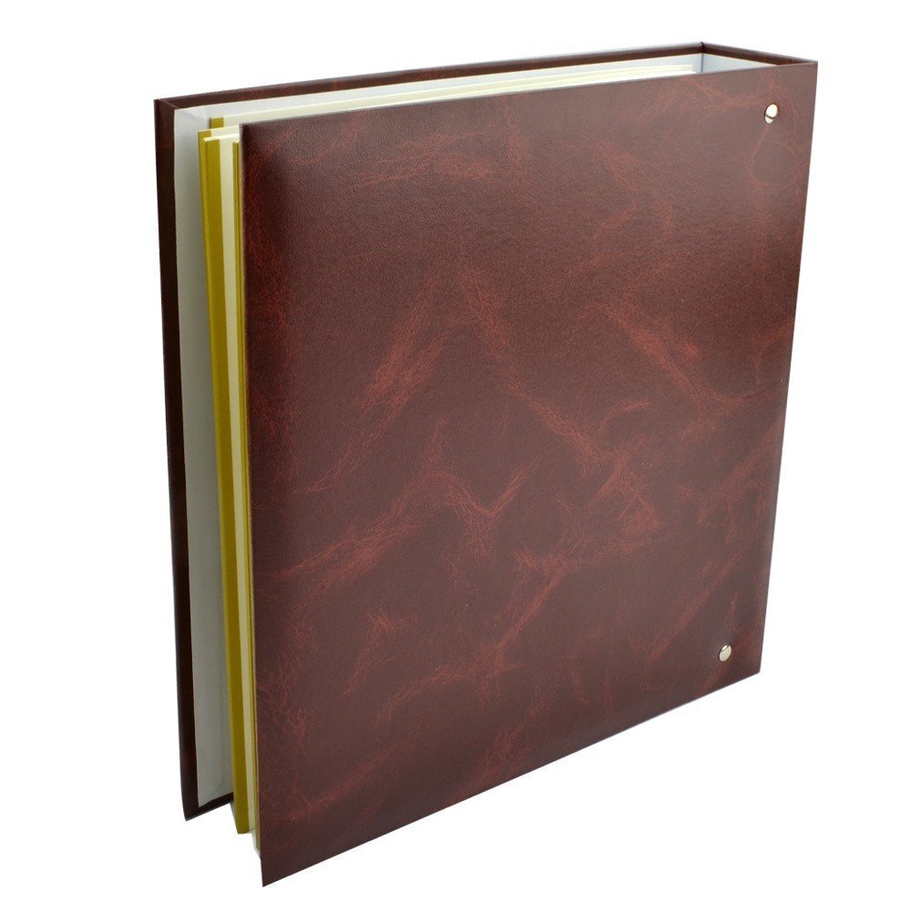 Procart Album foto classic 23x28 cm 50 pagini albe autoadezive tip caiet mecanic culoare visiniu