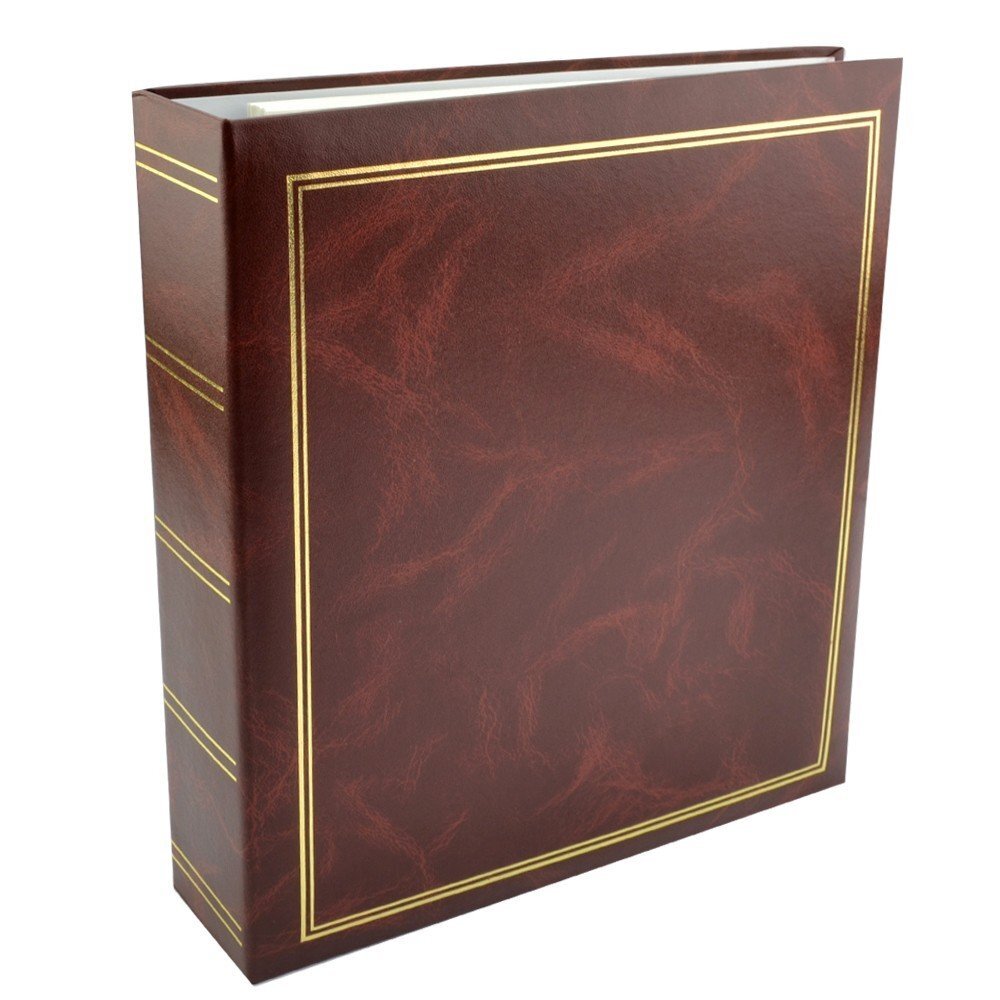 Procart Album foto classic 23x28 cm 50 pagini albe autoadezive tip caiet mecanic culoare visiniu