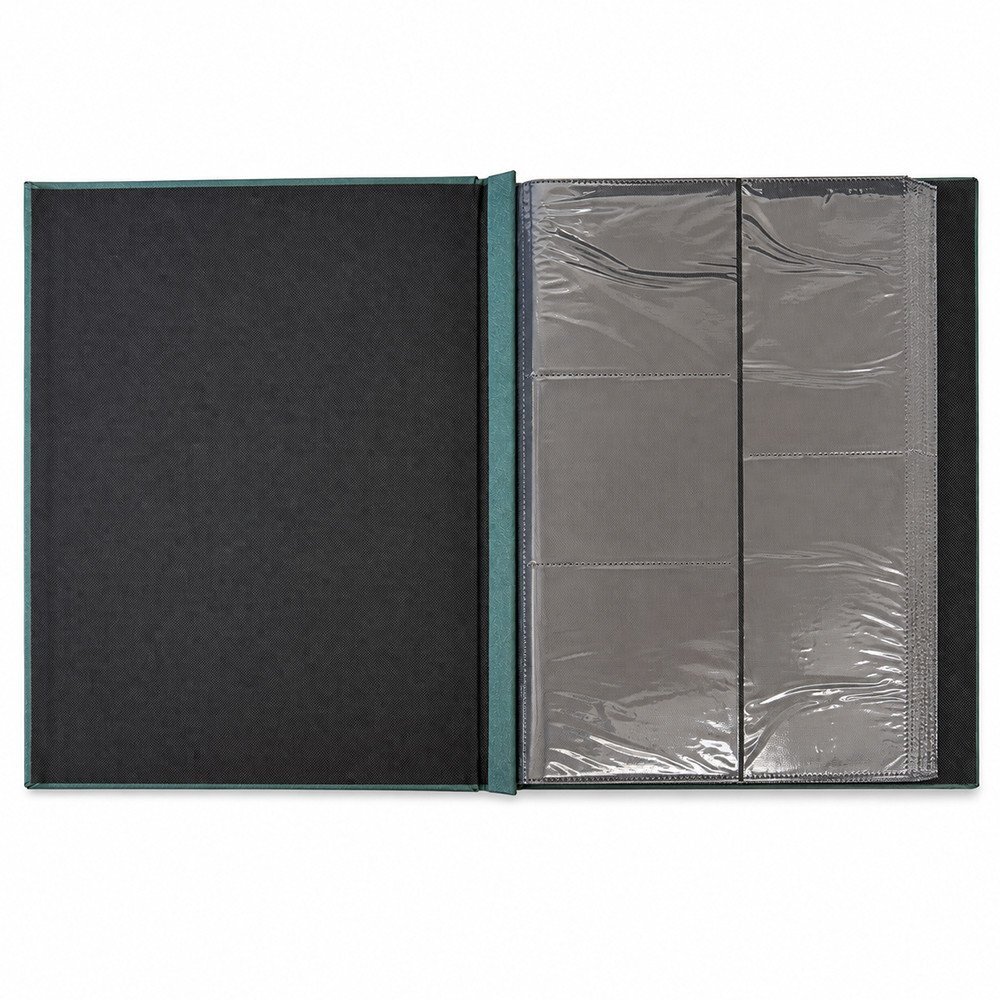 Procart Album foto premium memories 500 fotografii 10x15 buzunare individuale coperta verde cu imprimeu auriu
