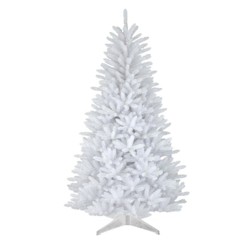 Procart Brad artificial white pin inaltime 150 cm crengute albe suport