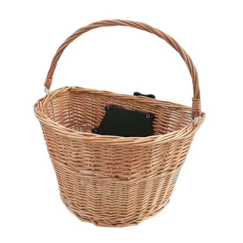Procart Cos din ratan pentru bicicleta detasabil mecanism tip click 21x34x41cm natur