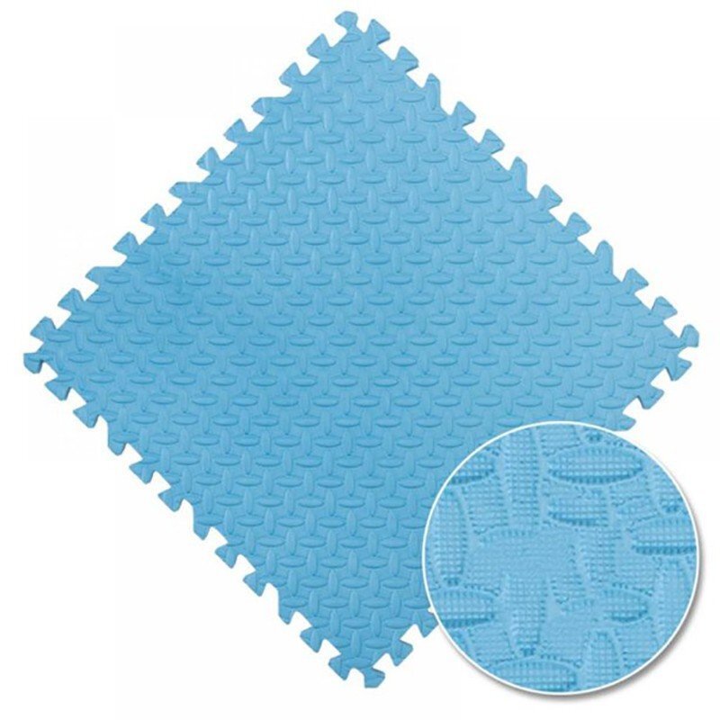 Procart Covoras puzzle xl 60x60 cm grosime 2 cm spuma eva 2 piese culoare albastru deschis