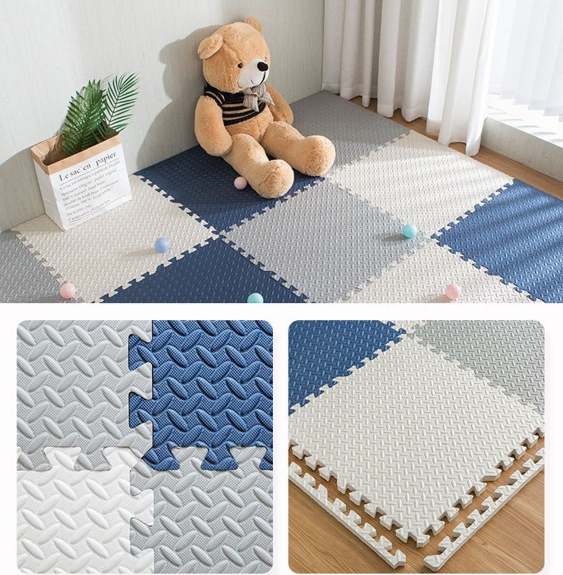 Procart Covoras puzzle xl 60x60 cm grosime 2 cm spuma eva 2 piese culoare gri
