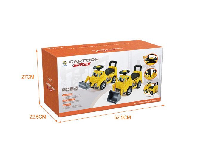 Procart Excavator fara pedale volan muzical cupa frontala 65.5x22.5x37 cm