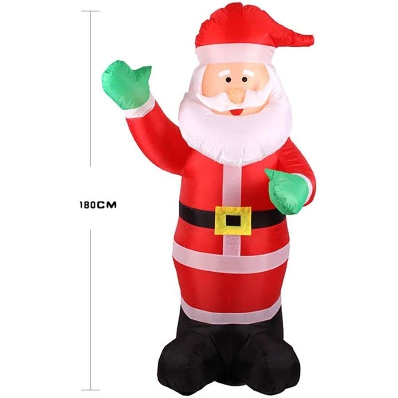 Procart Figurina mos craciun gonflabil 180 cm iluminat led pentru interior si exterior