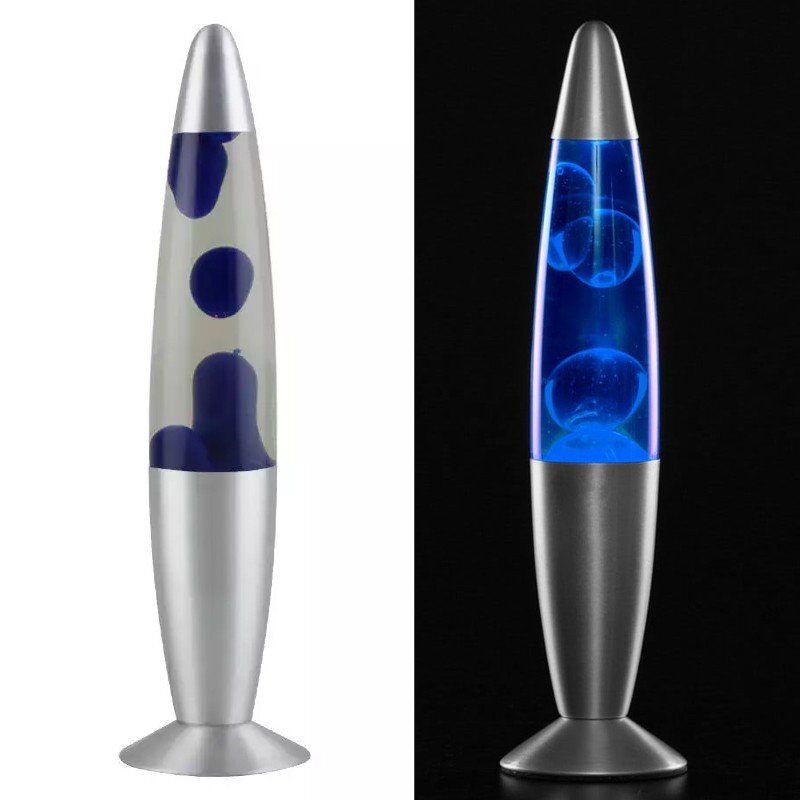 Procart Lampa decorativa lava blue 30w inaltime 41 cm alimentare priza