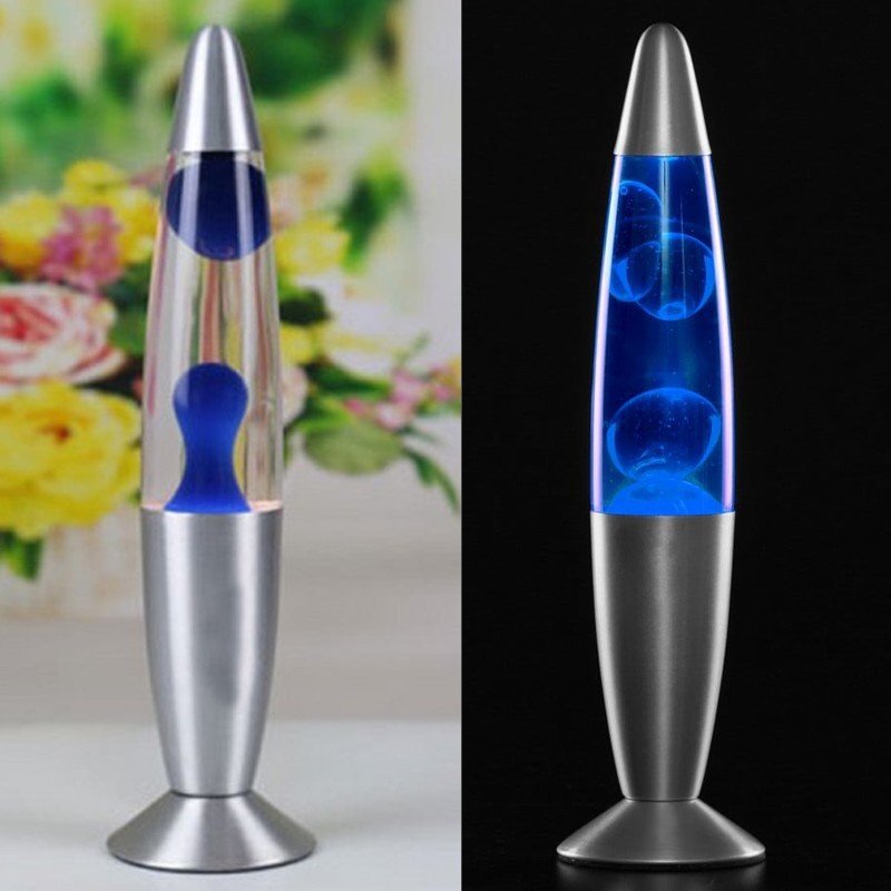 Procart Lampa decorativa lava blue 30w inaltime 41 cm alimentare priza