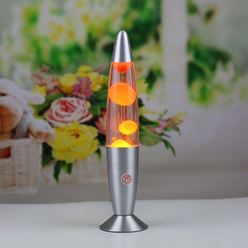 Procart Lampa decorativa lava orange 30w inaltime 41 cm alimentare priza
