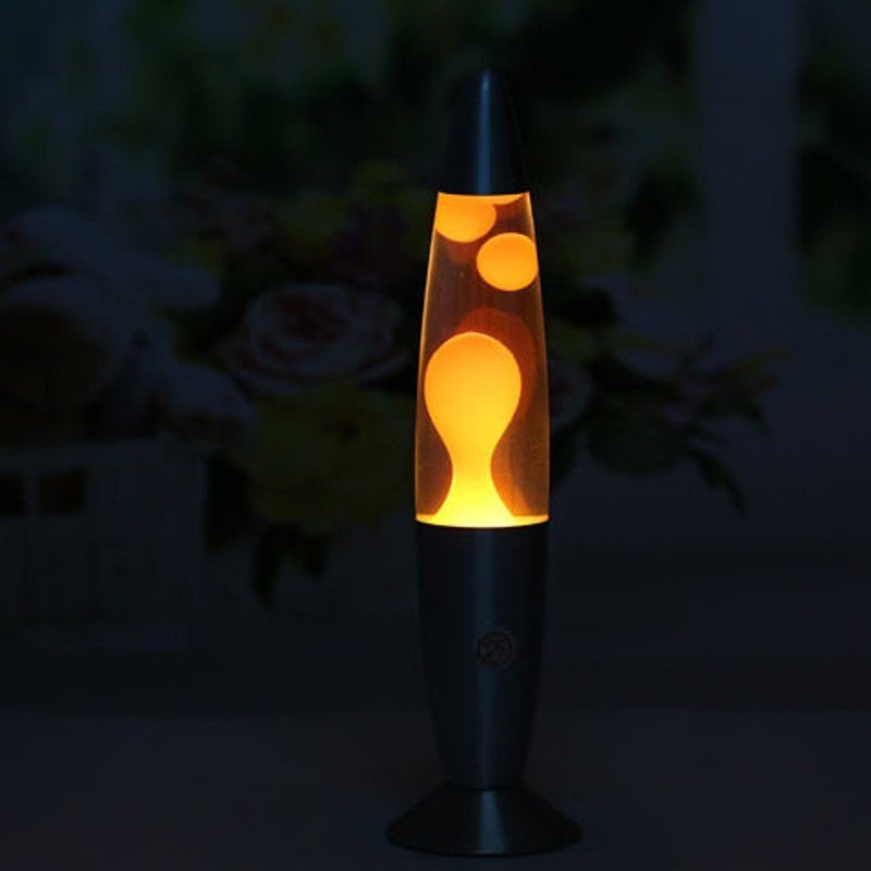 Procart Lampa decorativa lava orange 30w inaltime 41 cm alimentare priza