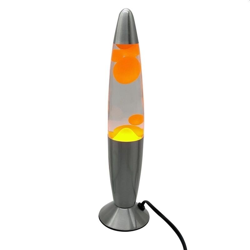 Procart Lampa decorativa lava orange 30w inaltime 41 cm alimentare priza