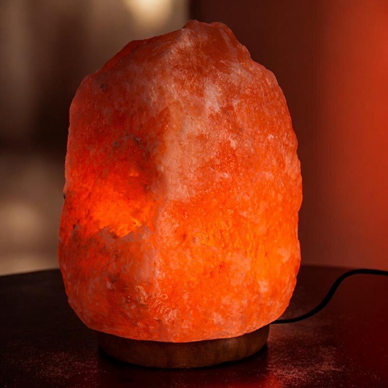 Procart Lampa sare himalaya suport din lemn intrerupator greutate 10-12 kg