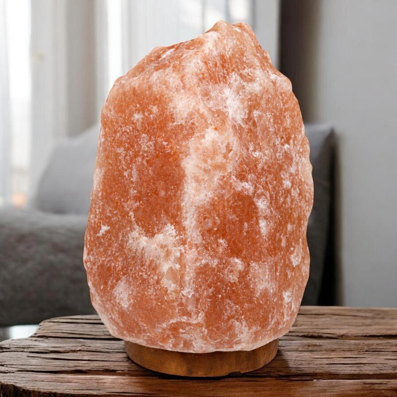 Procart Lampa sare himalaya suport din lemn intrerupator greutate 10-12 kg