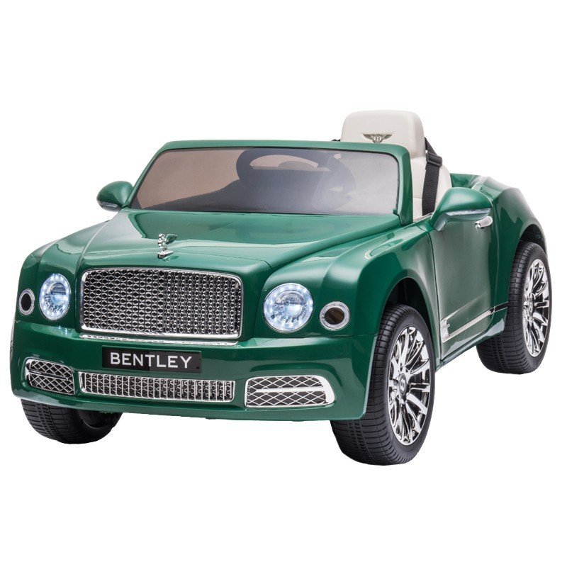 Procart Masina electrica pentru copii Bentley Mulsanne 2 motoare 35w mp3 maxim 30 kg telecomanda roti eva verde
