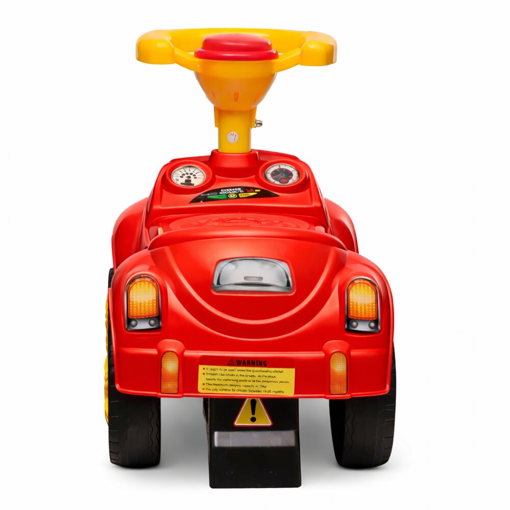 Procart Masinuta fara pedale pentru copii 1-3 ani 35x51x25 cm model retro rosie