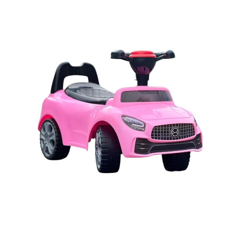 Procart Masinuta ride-on roz sezut ergonomic cu spatar volan 66x29x36 cm