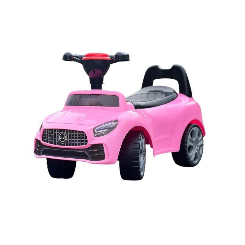 Procart Masinuta ride-on roz sezut ergonomic cu spatar volan 66x29x36 cm