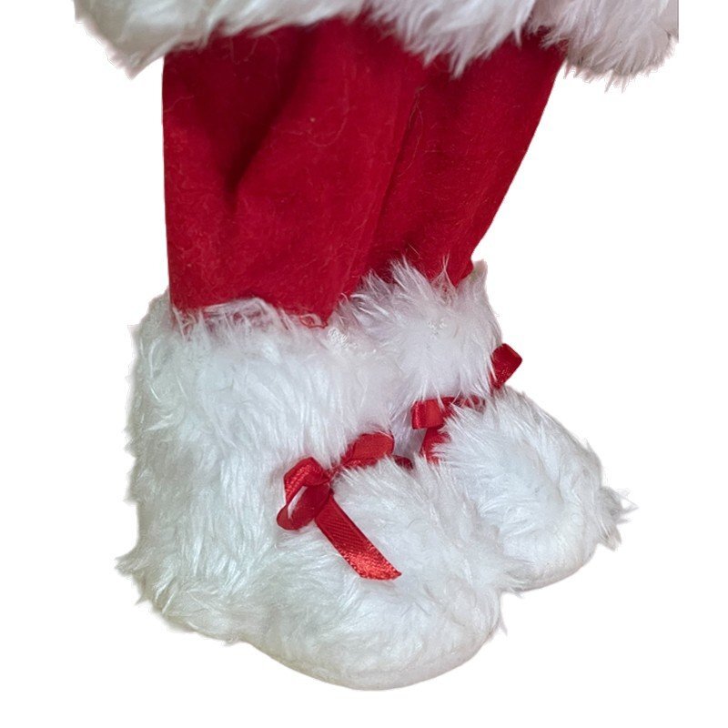 Procart Mos craciun 45 cm figurina pentru interior imprimeu reni