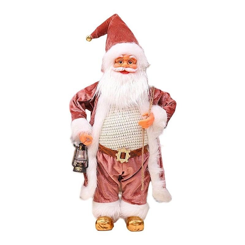Procart Mos craciun cu felinar figurina decorativa inaltime 60 cm