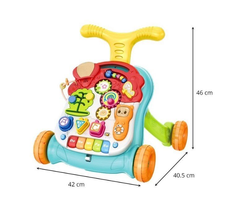 Procart Premergator interactiv multifunctional masuta activitati efecte sonore maner reglare inaltime 2 viteze ajustabile