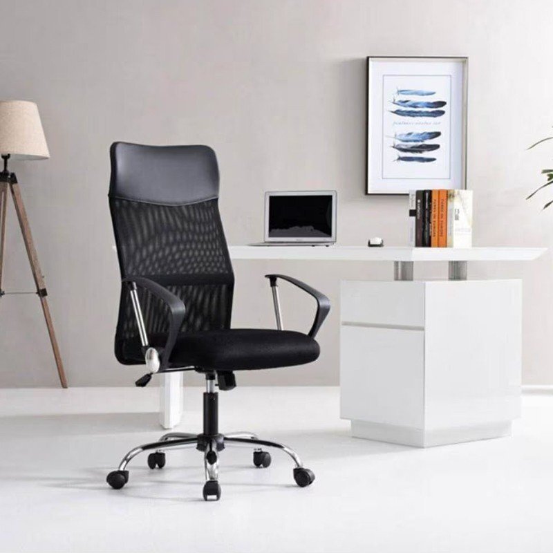 Procart Scaun ergonomic de birou directorial spatar inalt inaltime reglabila sezut inclinabil negru