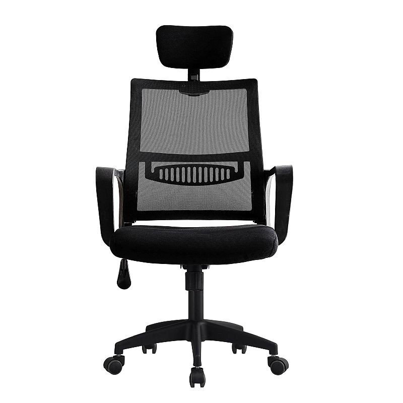 Procart Scaun ergonomic de birou reglabil in inaltime 108-118 cm tetiera integrata mesh si burete