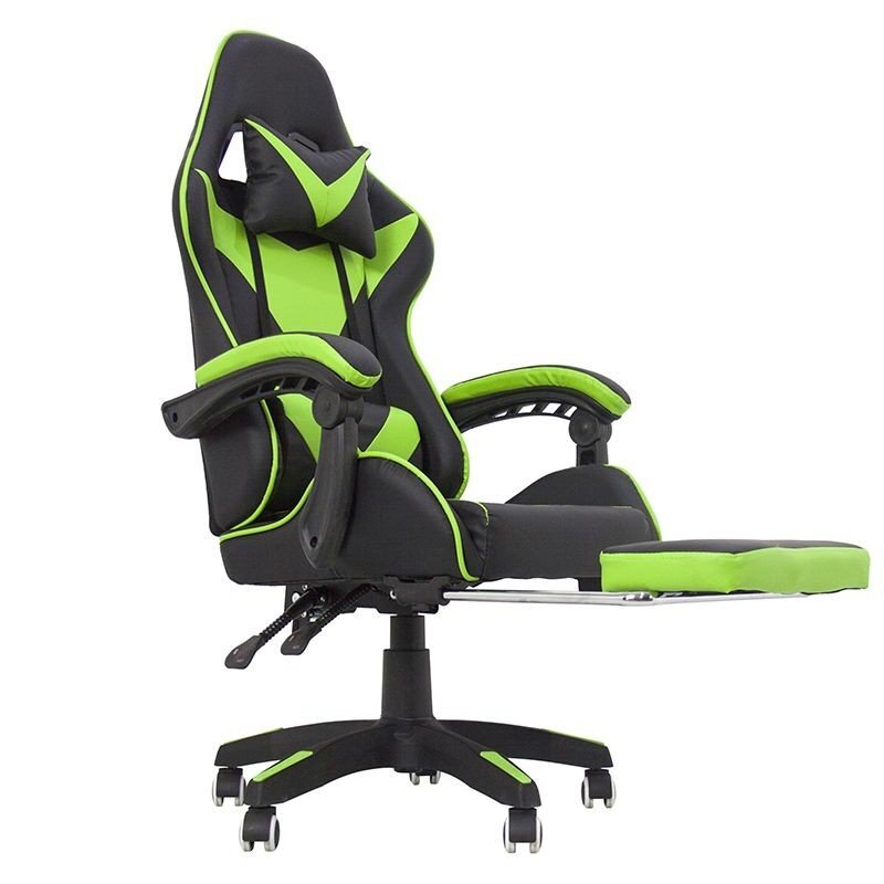 Procart Scaun ergonomic gaming spatar rabatabil suport lombar suport retractabil picioare tetiera inaltime reglabila 122-130 cm