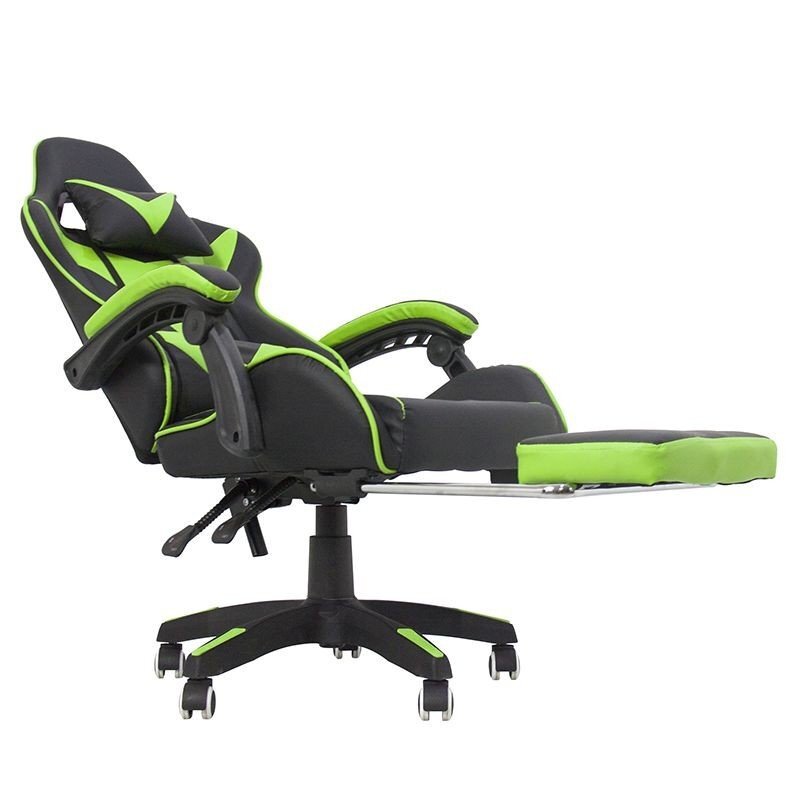 Procart Scaun ergonomic gaming spatar rabatabil suport lombar suport retractabil picioare tetiera inaltime reglabila 122-130 cm