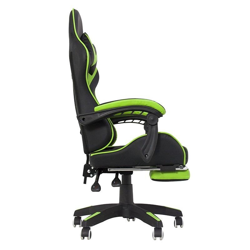 Procart Scaun ergonomic gaming spatar rabatabil suport lombar suport retractabil picioare tetiera inaltime reglabila 122-130 cm