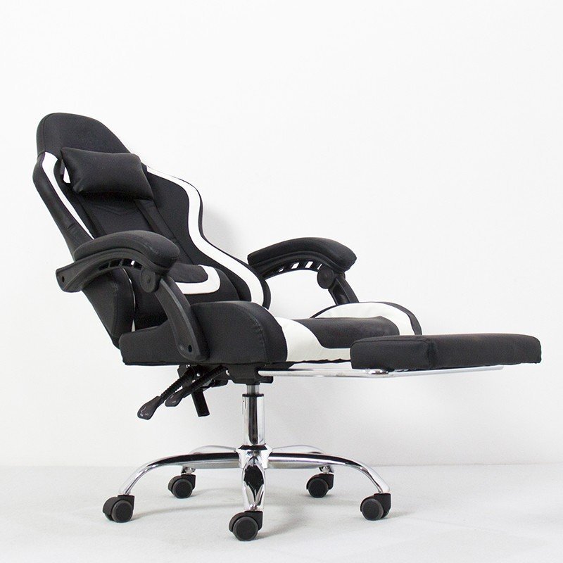 Procart Scaun ergonomic pentru gaming cotiere tetiera suport lombar spatar rabatabil suport picioare inaltime reglabila