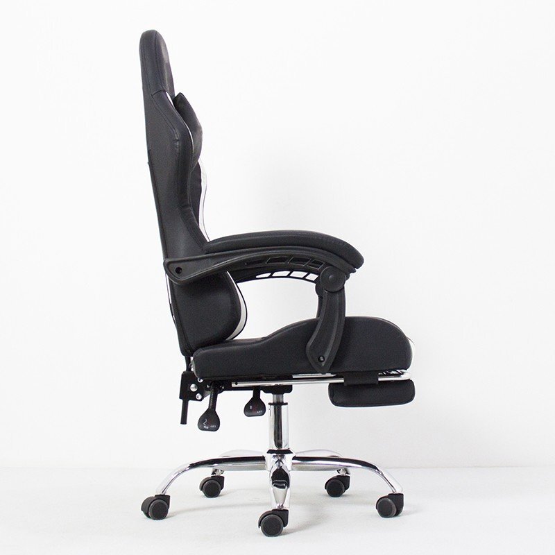 Procart Scaun ergonomic pentru gaming cotiere tetiera suport lombar spatar rabatabil suport picioare inaltime reglabila