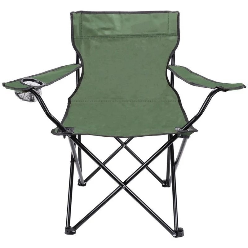 Procart Scaun pentru camping pliabil si portabil suport pahar 50x82x80 cm verde