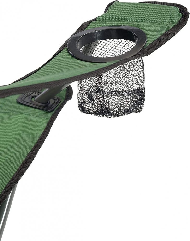 Procart Scaun pentru camping pliabil si portabil suport pahar 50x82x80 cm verde