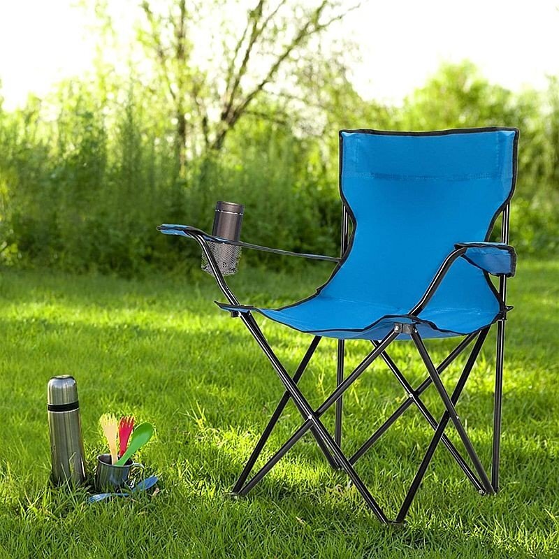 Procart Scaun pliabil camping manere suport pahar 50x82x80 cm