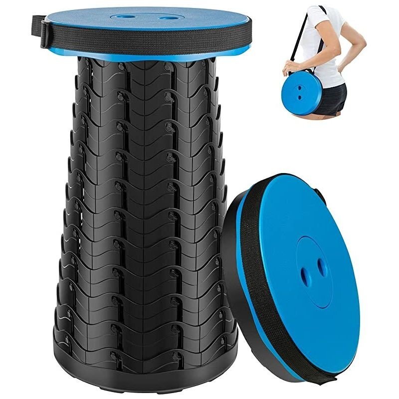 Procart Scaun rotund pliabil telescopic maner pentru transport pescuit si camping