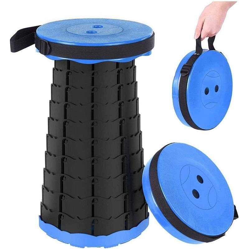 Procart Scaun rotund pliabil telescopic maner pentru transport pescuit si camping