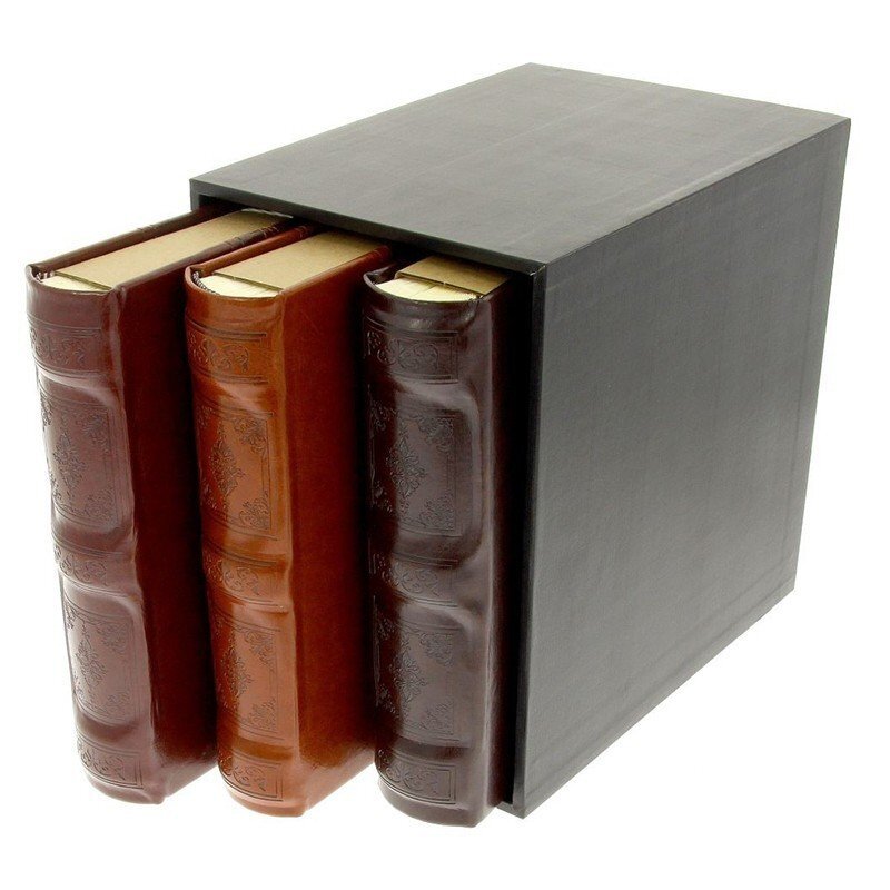 Procart Set 3 albume format 10x15 600 poze piele ecologica cutie decorativa lemn