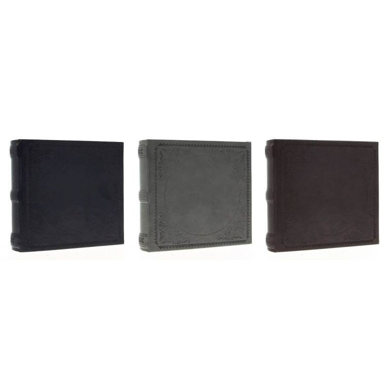 Procart Set 3 albume foto 10x15 elegant 600 poze piele ecologica cutie decorativa lemn