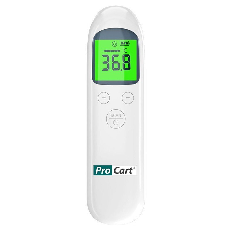 Procart Termometru digital non contact led corp si suprafete cu infrarosu dispozitiv medical memorie alarma