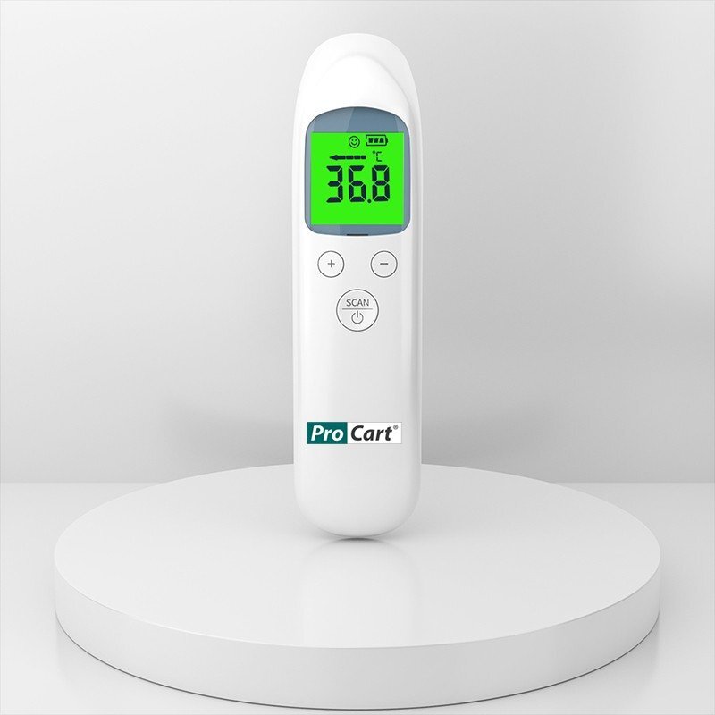 Procart Termometru digital non contact led corp si suprafete cu infrarosu dispozitiv medical memorie alarma