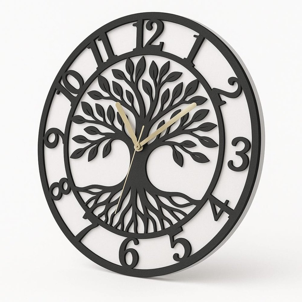 Promotional Print Ceas de perete model Copacul VietiiTree of Life material MDF diametru 30 cm