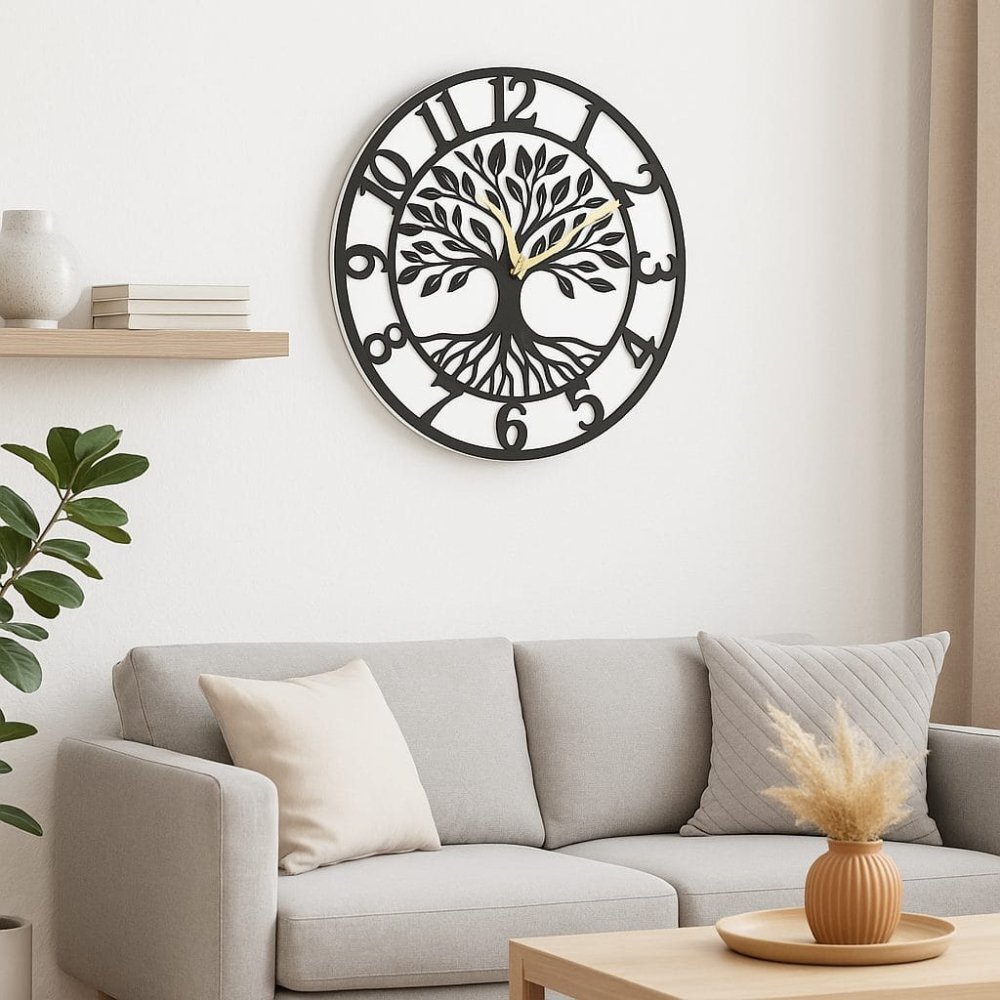 Promotional Print Ceas de perete model Copacul VietiiTree of Life material MDF diametru 30 cm