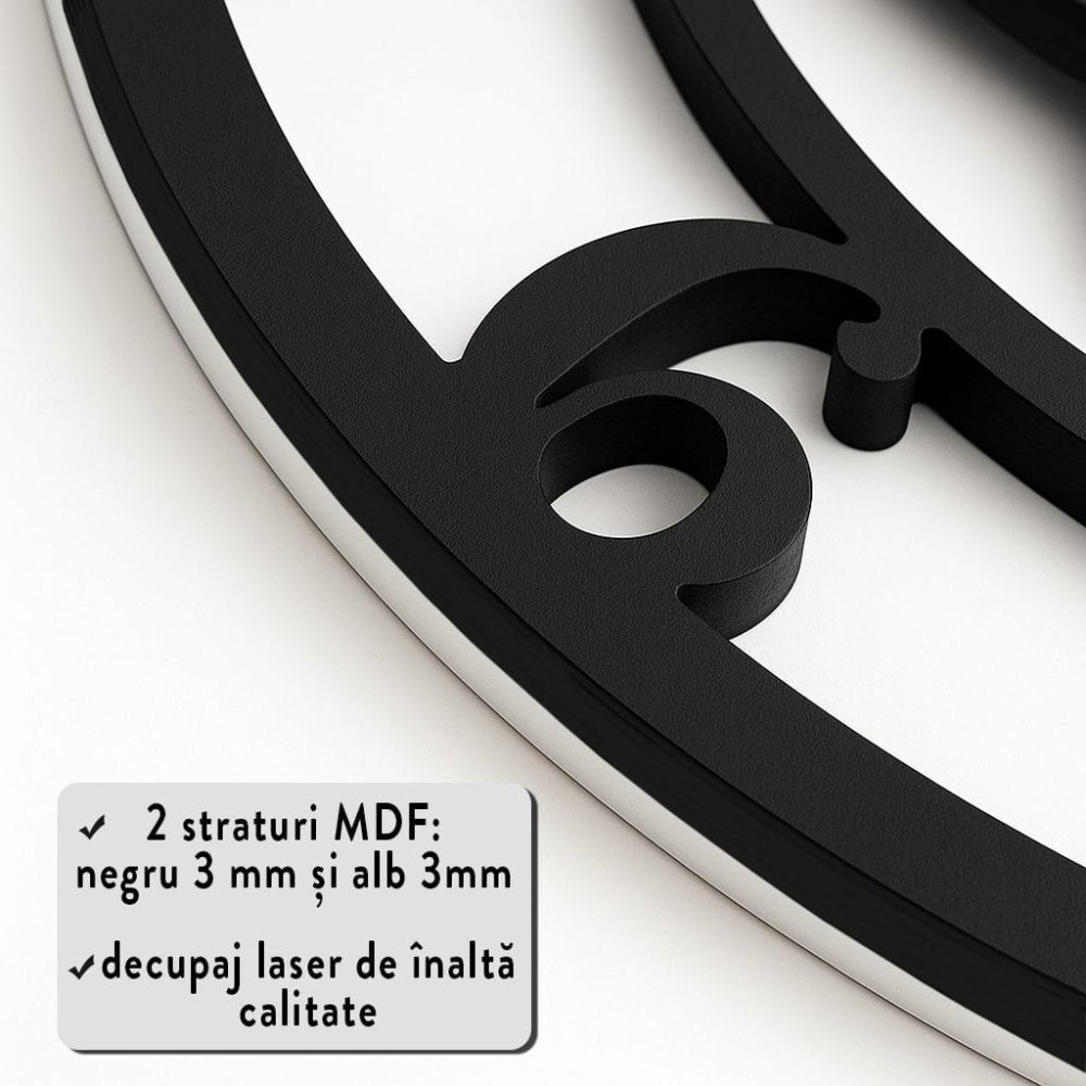 Promotional Print Ceas de perete model Mingi de Sport material MDF diametru 30 cm