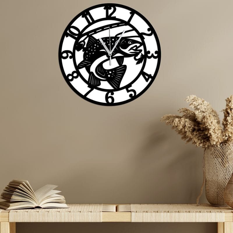 Promotional Print Ceas de perete model Pescuit material MDF diametru 30 cm