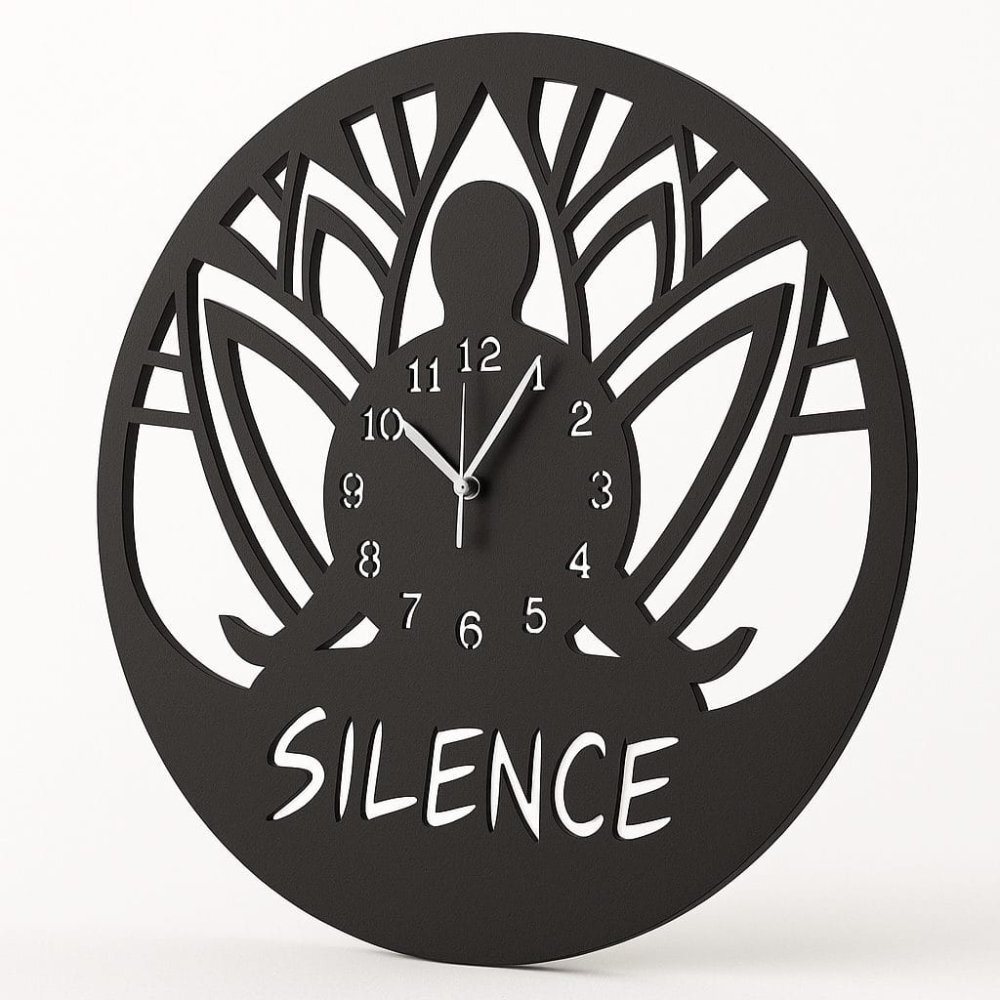 Promotional Print Ceas de perete model Yoga Qi Gong si Tai Chi material MDF diametru 30 cm