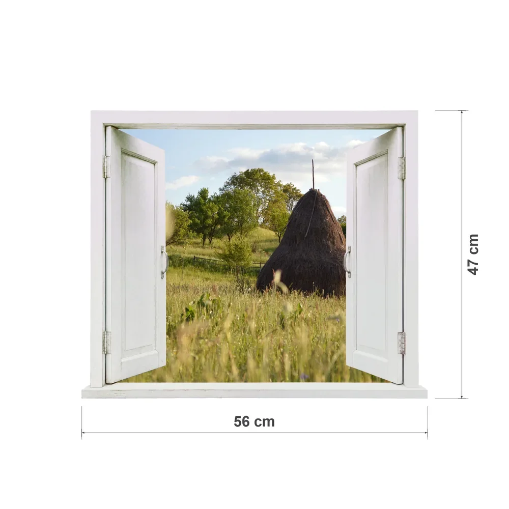 Promotional Print Sticker perete 3D Capita la Breb autocolant textil Premium repozitionabil 56x47 cm