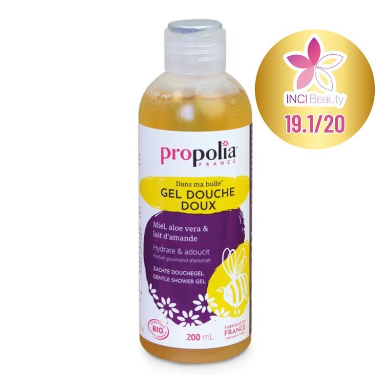 Propolia Gel de dus delicat cu miere aloe vera si migdale ecologic 200 ml