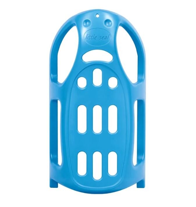 Prosperplast Sanie Little Seal albastra copii si adulti usoara robusta cu sina alunecare din otel 86x46x25 cm