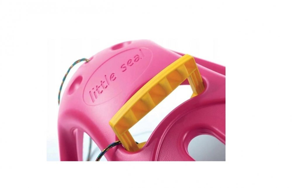 Prosperplast Sanie Little Seal roz copii si adulti usoara robusta cu sina alunecare din otel 86x46x25 cm